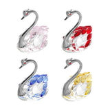 Maxbell Swan Figurine Decoration Decors Swan Statue for Birthday Anniversary Cabinet red