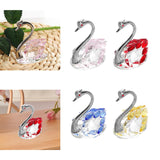 Maxbell Swan Figurine Decoration Decors Swan Statue for Birthday Anniversary Cabinet red