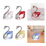 Maxbell Swan Figurine Decoration Decors Swan Statue for Birthday Anniversary Cabinet red