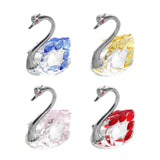 Maxbell Swan Figurine Decoration Decors Swan Statue for Birthday Anniversary Cabinet red