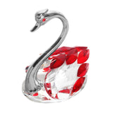 Maxbell Swan Figurine Decoration Decors Swan Statue for Birthday Anniversary Cabinet red
