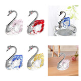Maxbell Swan Figurine Decoration Decors Swan Statue for Birthday Anniversary Cabinet red