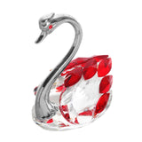 Maxbell Swan Figurine Decoration Decors Swan Statue for Birthday Anniversary Cabinet red