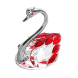 Maxbell Swan Figurine Decoration Decors Swan Statue for Birthday Anniversary Cabinet red