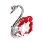 Maxbell Swan Figurine Decoration Decors Swan Statue for Birthday Anniversary Cabinet red