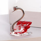 Maxbell Swan Figurine Decoration Decors Swan Statue for Birthday Anniversary Cabinet red