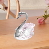 Maxbell Swan Figurine Decoration Decors Swan Statue for Birthday Anniversary Cabinet pink