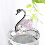 Maxbell Swan Figurine Decoration Decors Swan Statue for Birthday Anniversary Cabinet pink