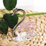 Maxbell Swan Figurine Decoration Decors Swan Statue for Birthday Anniversary Cabinet pink