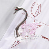 Maxbell Swan Figurine Decoration Decors Swan Statue for Birthday Anniversary Cabinet pink