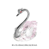 Maxbell Swan Figurine Decoration Decors Swan Statue for Birthday Anniversary Cabinet pink