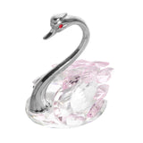 Maxbell Swan Figurine Decoration Decors Swan Statue for Birthday Anniversary Cabinet pink