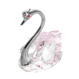 Maxbell Swan Figurine Decoration Decors Swan Statue for Birthday Anniversary Cabinet pink