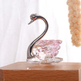 Maxbell Swan Figurine Decoration Decors Swan Statue for Birthday Anniversary Cabinet pink
