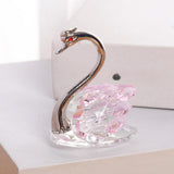 Maxbell Swan Figurine Decoration Decors Swan Statue for Birthday Anniversary Cabinet pink