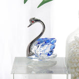 Maxbell Swan Figurine Decoration Decors Swan Statue for Birthday Anniversary Cabinet blue