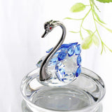 Maxbell Swan Figurine Decoration Decors Swan Statue for Birthday Anniversary Cabinet blue