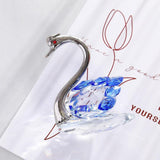Maxbell Swan Figurine Decoration Decors Swan Statue for Birthday Anniversary Cabinet blue