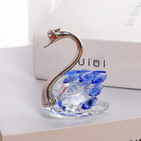 Maxbell Swan Figurine Decoration Decors Swan Statue for Birthday Anniversary Cabinet blue