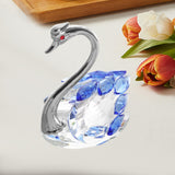 Maxbell Swan Figurine Decoration Decors Swan Statue for Birthday Anniversary Cabinet blue