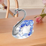 Maxbell Swan Figurine Decoration Decors Swan Statue for Birthday Anniversary Cabinet blue