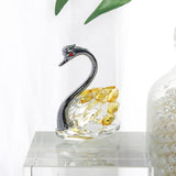 Maxbell Swan Figurine Decoration Decors Swan Statue for Birthday Anniversary Cabinet yellow