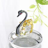 Maxbell Swan Figurine Decoration Decors Swan Statue for Birthday Anniversary Cabinet yellow