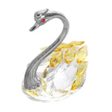 Maxbell Swan Figurine Decoration Decors Swan Statue for Birthday Anniversary Cabinet yellow