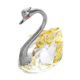 Maxbell Swan Figurine Decoration Decors Swan Statue for Birthday Anniversary Cabinet yellow