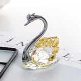 Maxbell Swan Figurine Decoration Decors Swan Statue for Birthday Anniversary Cabinet yellow