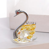 Maxbell Swan Figurine Decoration Decors Swan Statue for Birthday Anniversary Cabinet yellow