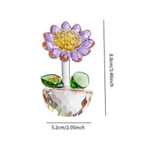 Maxbell Glass Sunflower Figurine Small Sunflower Ornament for Valentine's Day Office violet