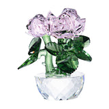 Maxbell Flower Figurine Art Crafts Desktop Ornament for Christmas Mother Day Shelf Pink