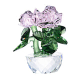 Maxbell Flower Figurine Art Crafts Desktop Ornament for Christmas Mother Day Shelf Pink