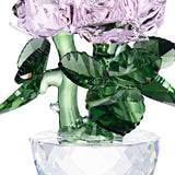 Maxbell Flower Figurine Art Crafts Desktop Ornament for Christmas Mother Day Shelf Pink