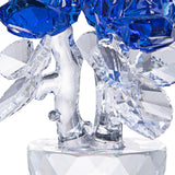 Maxbell Flower Figurine Art Crafts Desktop Ornament for Christmas Mother Day Shelf blue