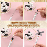 Maxbell Beadable Ballpoint Pens DIY Pen Stationery for Classroom Reward Draw Writing