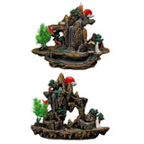 Maxbell Rockery Flowing Water Backflow Incense Burner Resin Incense Holder for Study A