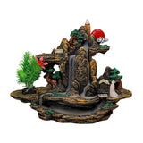 Maxbell Rockery Flowing Water Backflow Incense Burner Resin Incense Holder for Study A