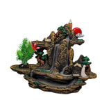 Maxbell Rockery Flowing Water Backflow Incense Burner Resin Incense Holder for Study A