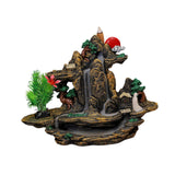 Maxbell Rockery Flowing Water Backflow Incense Burner Resin Incense Holder for Study A