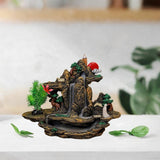 Maxbell Rockery Flowing Water Backflow Incense Burner Resin Incense Holder for Study A