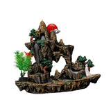Maxbell Rockery Flowing Water Backflow Incense Burner Resin Incense Holder for Study B