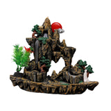 Maxbell Rockery Flowing Water Backflow Incense Burner Resin Incense Holder for Study B