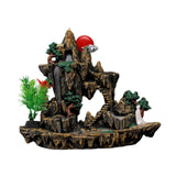 Maxbell Rockery Flowing Water Backflow Incense Burner Resin Incense Holder for Study B