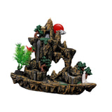 Maxbell Rockery Flowing Water Backflow Incense Burner Resin Incense Holder for Study B