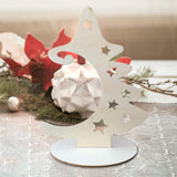 Maxbell 5Pcs Wooden Christmas Tree Ornaments Boys Girls Festival Wood Christmas Tree