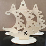 Maxbell 5Pcs Wooden Christmas Tree Ornaments Boys Girls Festival Wood Christmas Tree