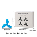 Maxbell 4x Propellers Portable with Screws RC Drone Accessories for Drone Quadcopter black