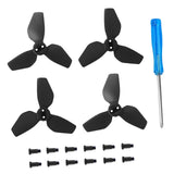 Maxbell 4x Propellers Portable with Screws RC Drone Accessories for Drone Quadcopter black